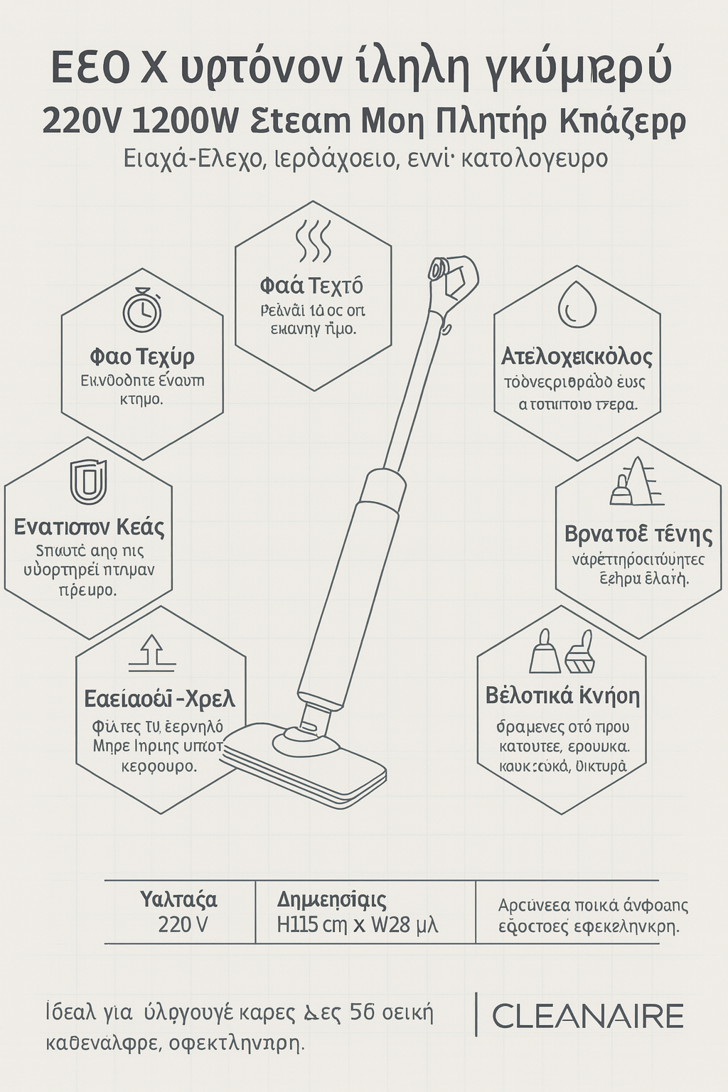 TROVEIX™ - Αβίαστος Καθαρισμός με Ατμό™